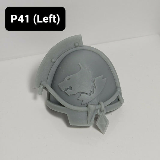 P41 (Left) Wolf Pauldron Custom for McFarlane Warhammer 40k Space Marine