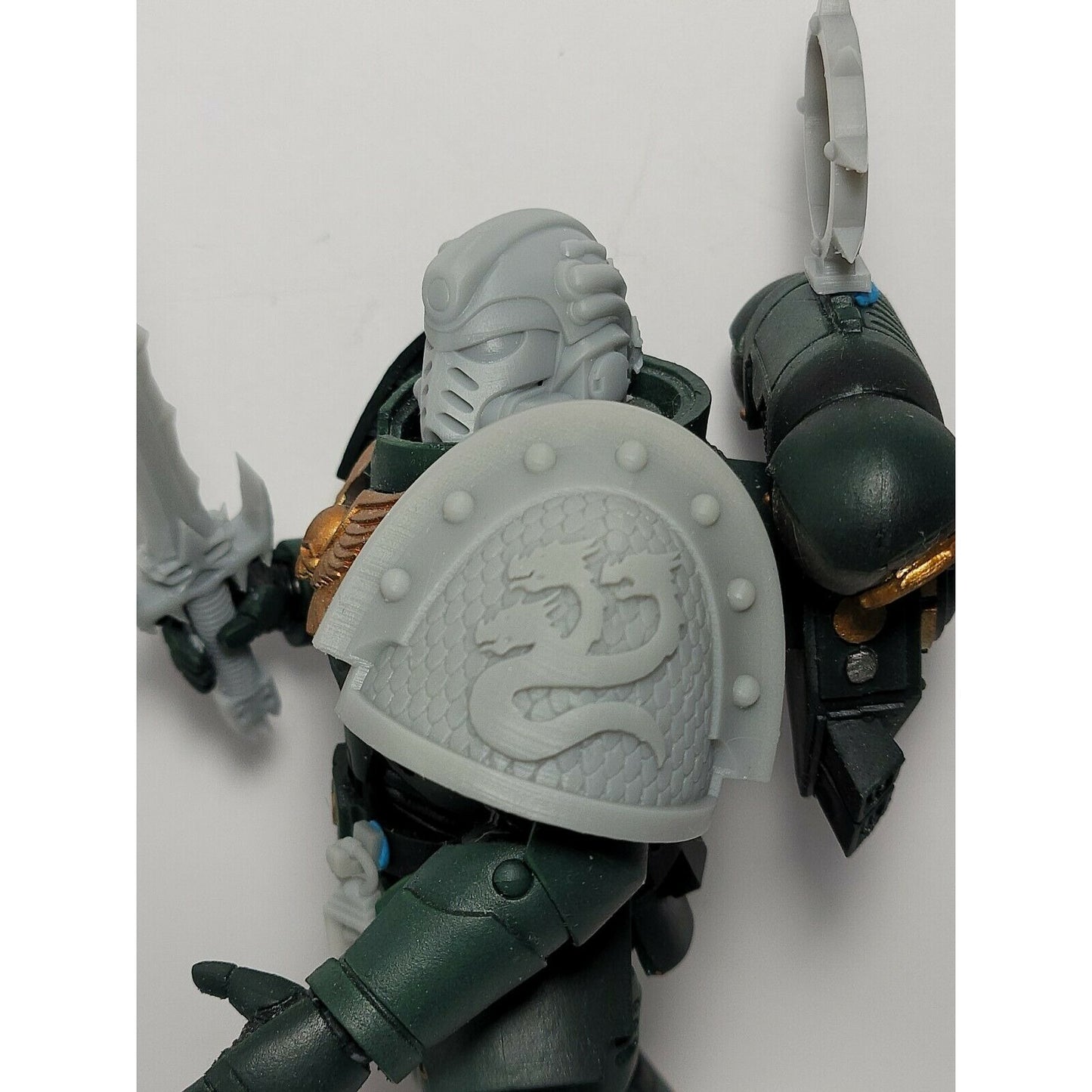 59P Pauldron Alpha Legion Custom Compatible W McFarlane Warhammer 40k Space Marines