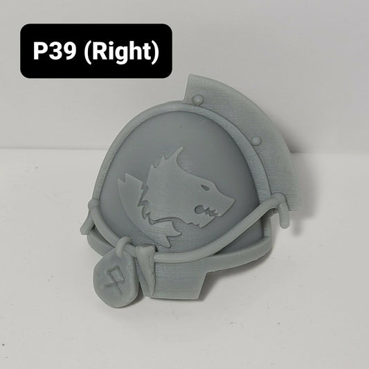 P39 (Right) Wolf Pauldron Custom for McFarlane Warhammer 40k Space Marine