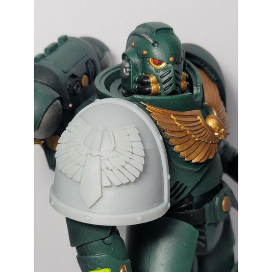 2P Pauldron V2 Dark Angels Custom Compatible W McFarlane Warhammer 40k Space Marines