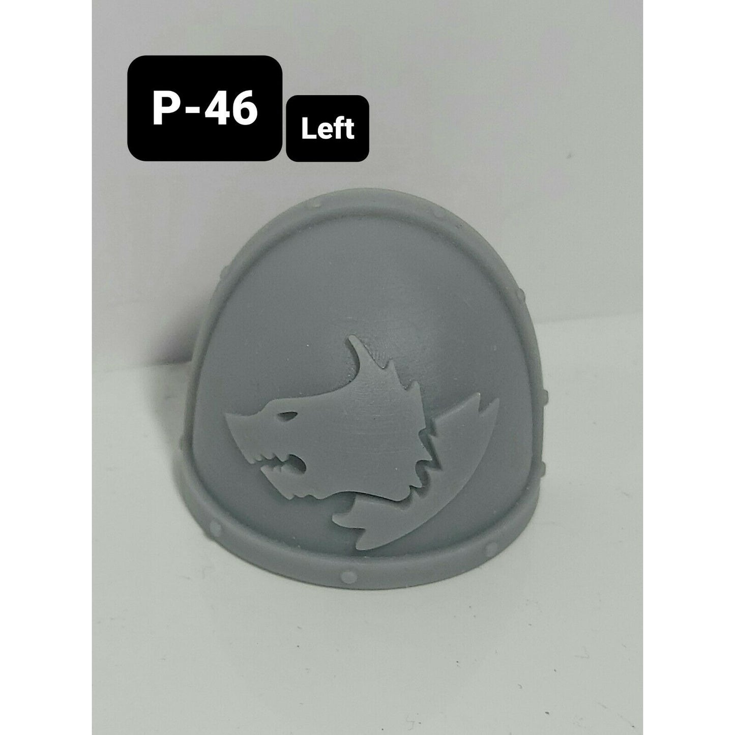 46P Left Pauldron Space Wolf Custom Compatible W McFarlane Warhammer 40k Space Marines