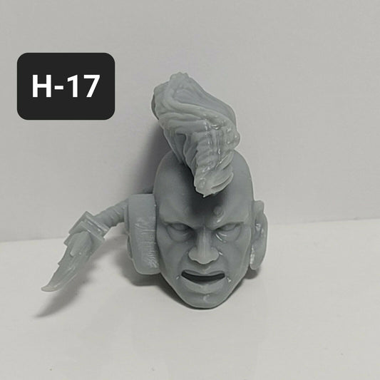 H17 Mohawk Head Custom for McFarlane Warhammer 40k Space Marines