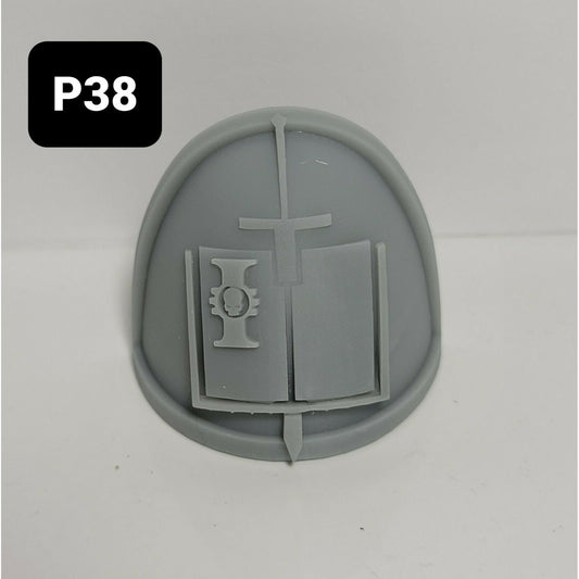 P38 Grey Knight Book Pauldron Custom for McFarlane Warhammer 40k Space Marine